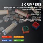Envoltorios de Monedas L LIKED 60 pzas con Herramienta de Crimpado