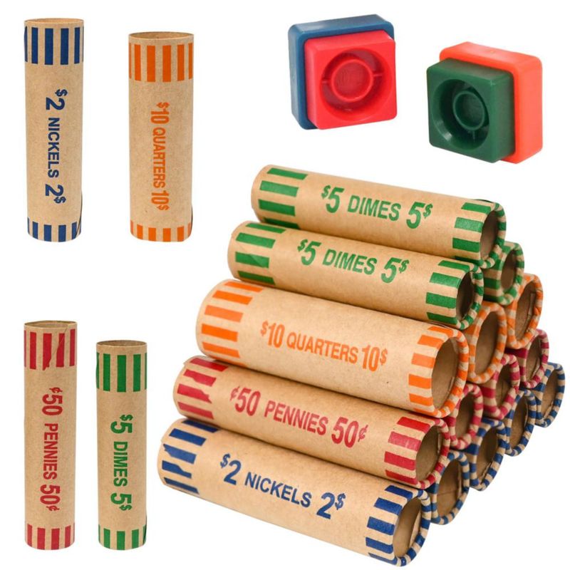 Envoltorios de Monedas L LIKED 60 pzas con Herramienta de Crimpado
