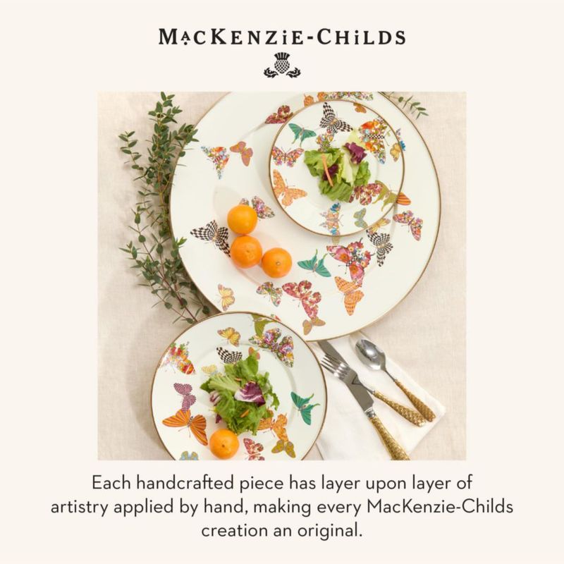 Plato de Cena MACKENZIE-CHILDS – Patrón Jardín de Mariposas