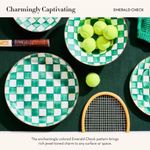 Bol MACKENZIE-CHILDS Emerald Check Verde y Blanco