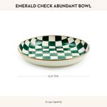 Bol MACKENZIE-CHILDS Emerald Check Verde y Blanco