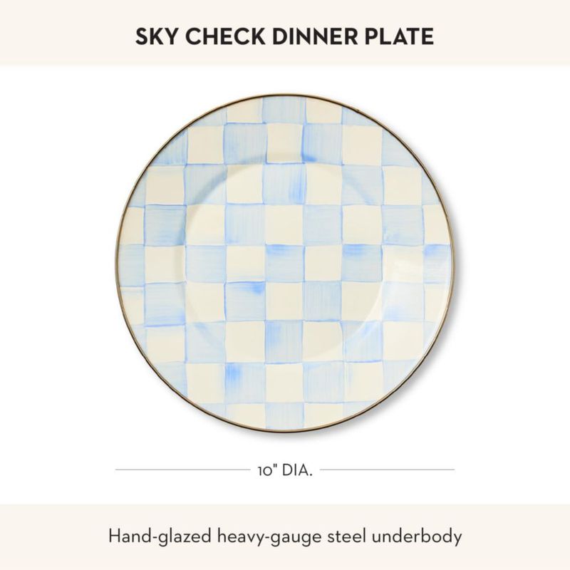 Plato de cena MACKENZIE-CHILDS Sky Check esmaltado