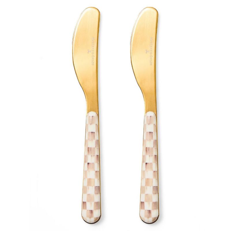 Juego de 2 cuchillos untadores MACKENZIE-CHILDS Mocha Check