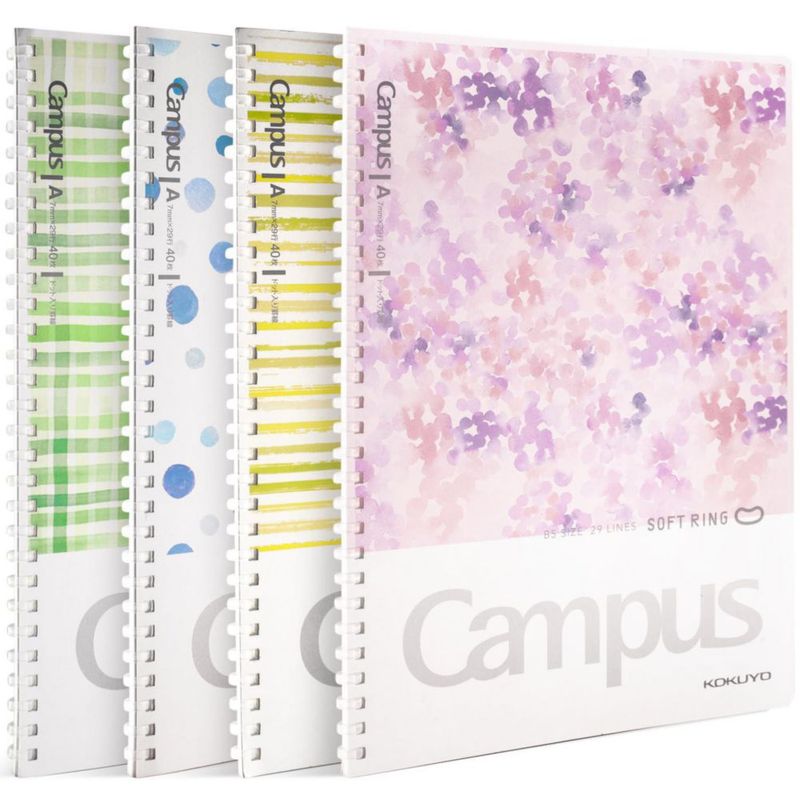 Cuaderno KOKUYO Campus B5 pack de 4 Soft Ring 40 hojas