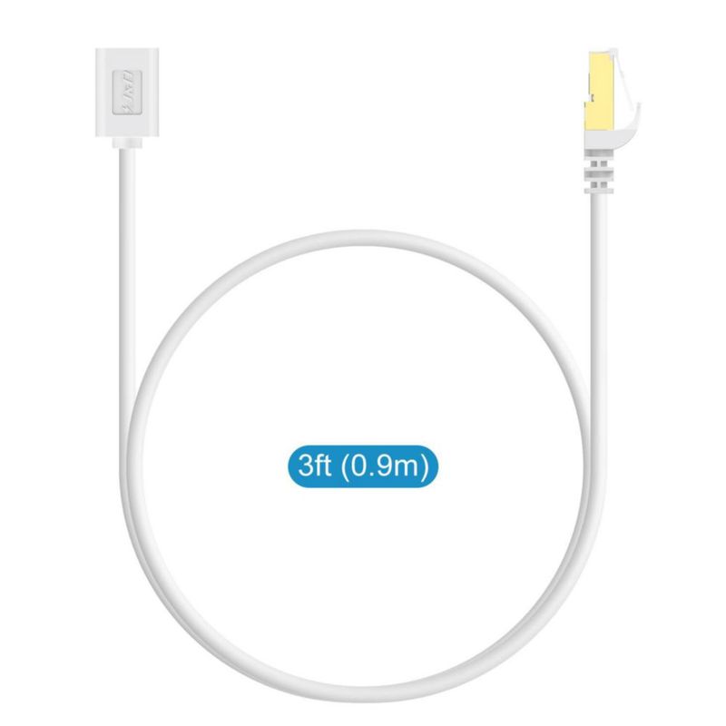 Cable de Extensión Ethernet J&D Cat6 Blindado 09 m Blanco