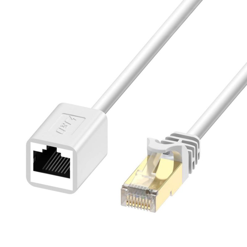 Cable de Extensión Ethernet J&D Cat6 Blindado 09 m Blanco