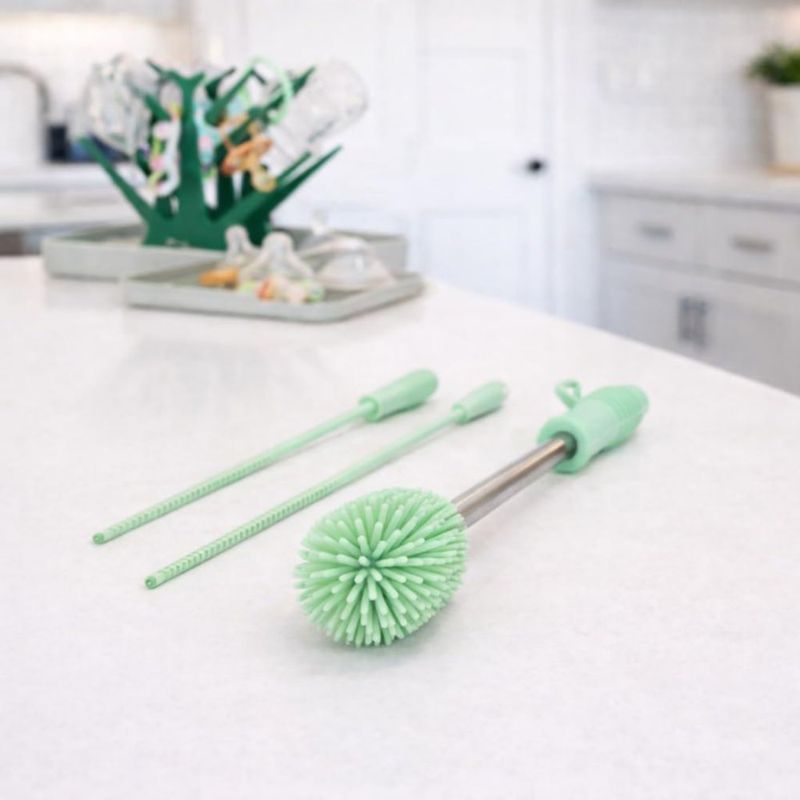 Kit de 3 piezas de cepillos de limpieza haakaa - Verde lima