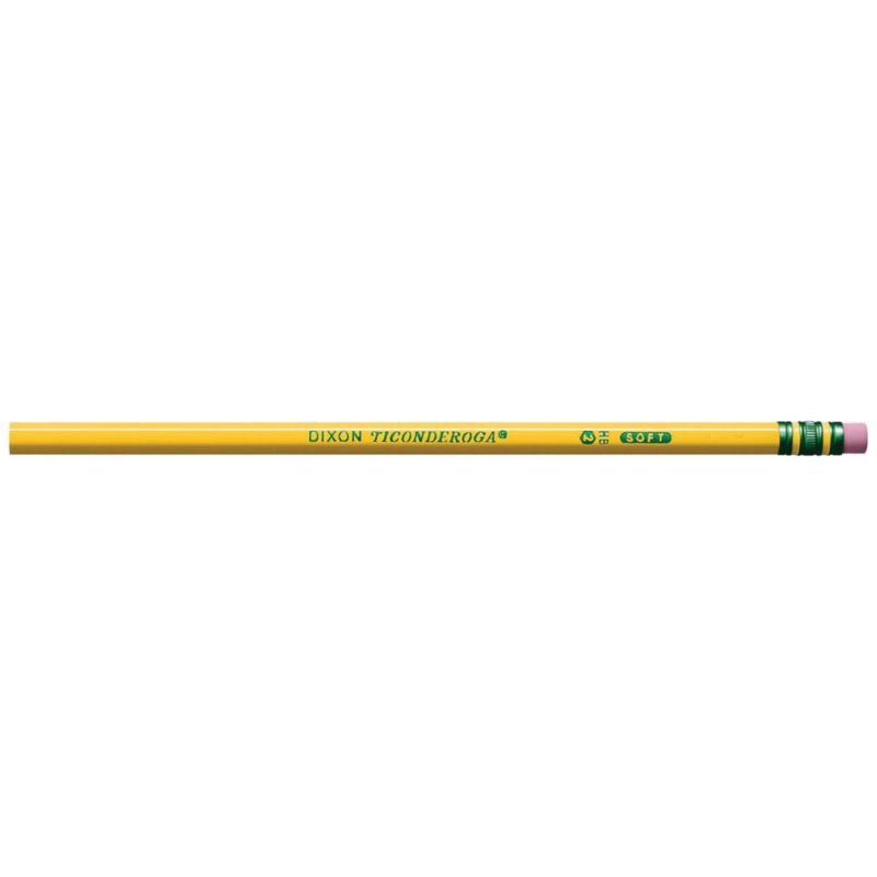 Lápices Ticonderoga 2 HB Suaves de Madera Amarilla Paquete de 48