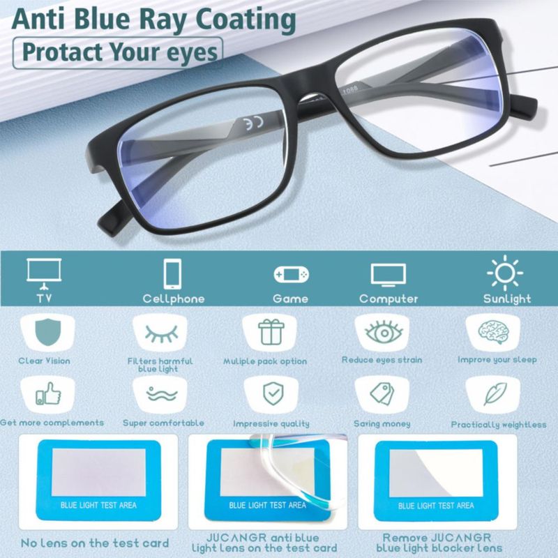 Gafas Correctivas JCUANGR para miopía con filtro de luz azul -1.0