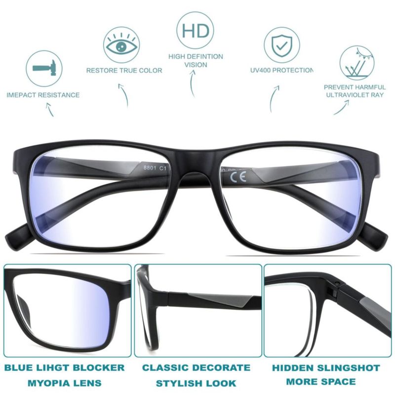 Gafas Correctivas JCUANGR para miopía con filtro de luz azul -1.0