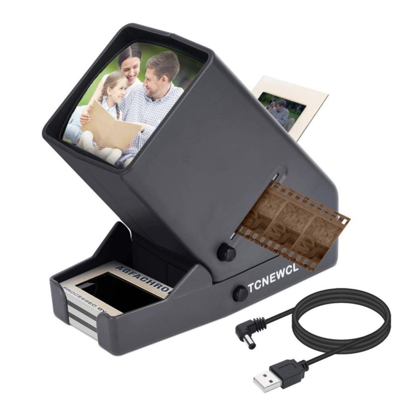 Visor de diapositivas y películas TCNEWCL de 35 mm con aumento 3X