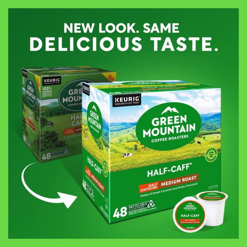 Cápsulas de café Green Mountain Half-Caff tueste medio 48 unidades