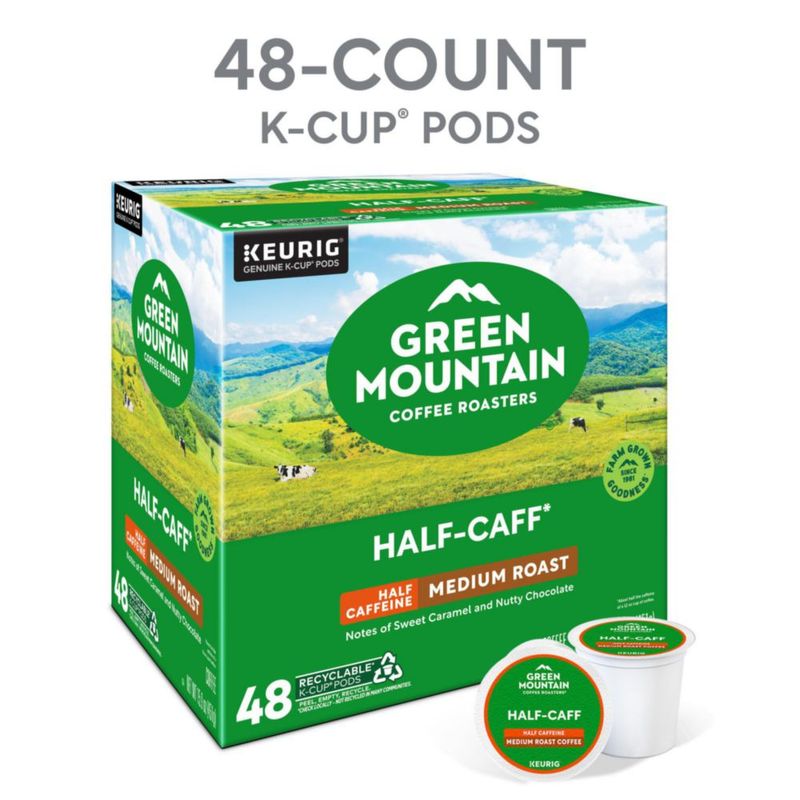 Cápsulas de café Green Mountain Half-Caff tueste medio 48 unidades