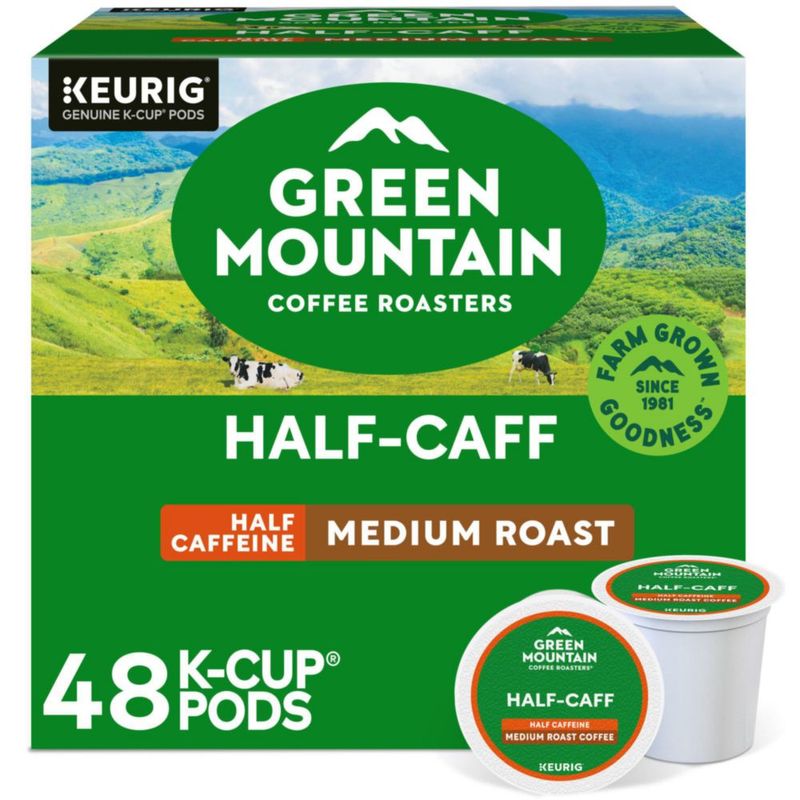 Cápsulas de café Green Mountain Half-Caff tueste medio 48 unidades