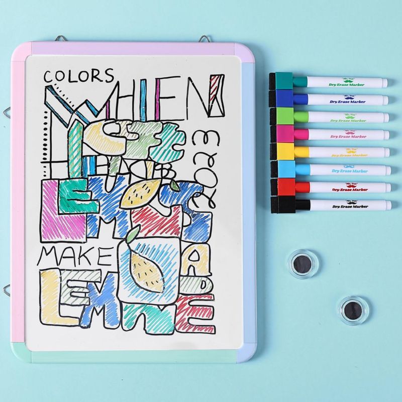 Pizarra para Escribir Mr. Pen 32x24 cm Set de Marcadores Borrables