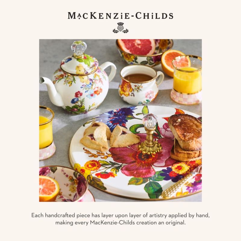 Recipiente de Almacenamiento de Alimentos MACKENZIE-CHILDS 567 ml Mercado de Flores Blancas