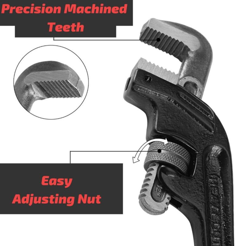 Llave para tubos Mr. Pen de 30 cm con mordaza grande y desplazada