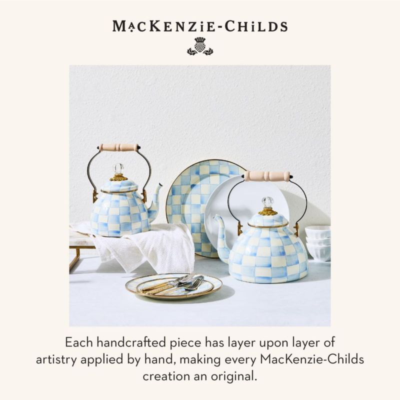 Recipiente de Almacenamiento de Alimentos MACKENZIE-CHILDS Sky Check Azul Claro
