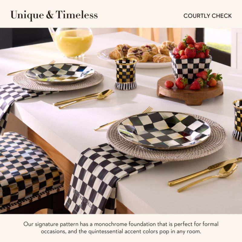 Toalla de algodón Mackenzie-Childs Courtly Check – Nueva