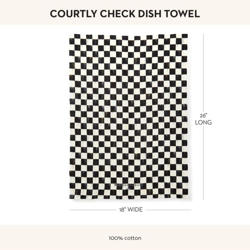 Toalla de algodón Mackenzie-Childs Courtly Check – Nueva