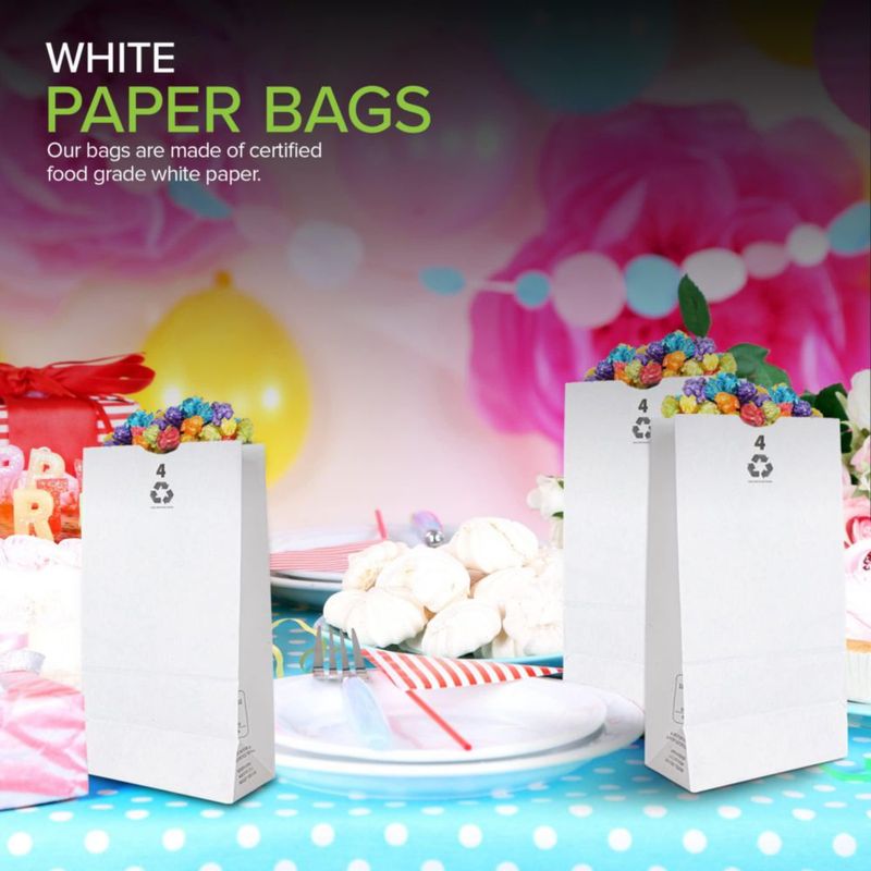 Bolsas de papel Stock Your Home paquete de 250 blancas 4 lb