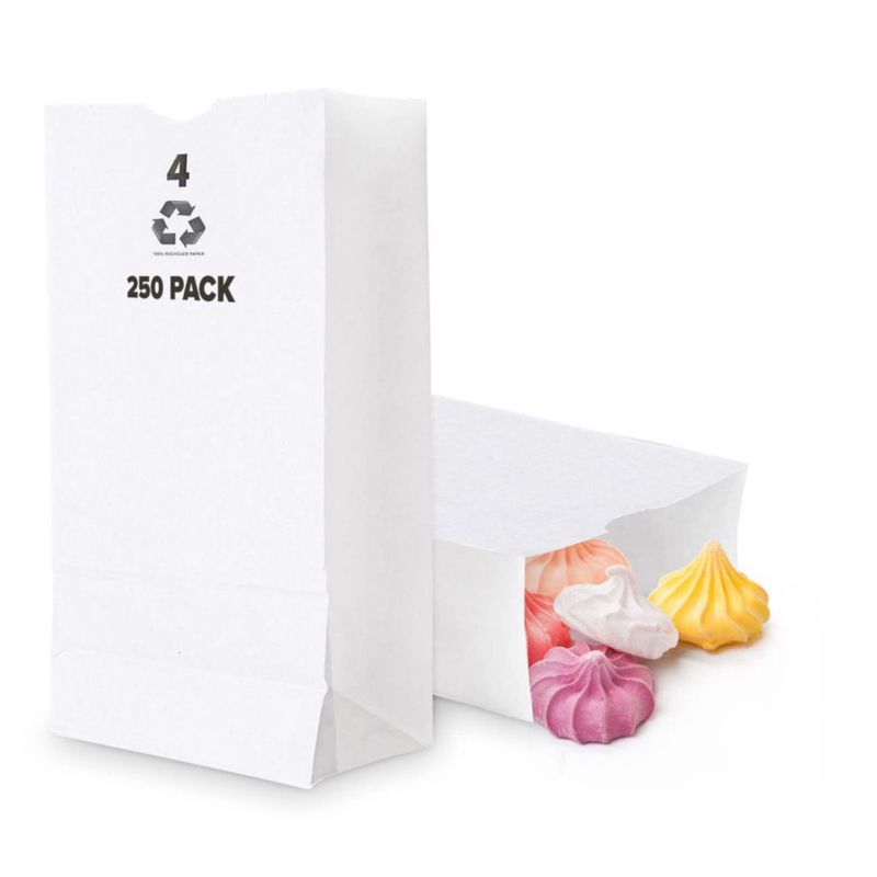 Bolsas de papel Stock Your Home paquete de 250 blancas 4 lb