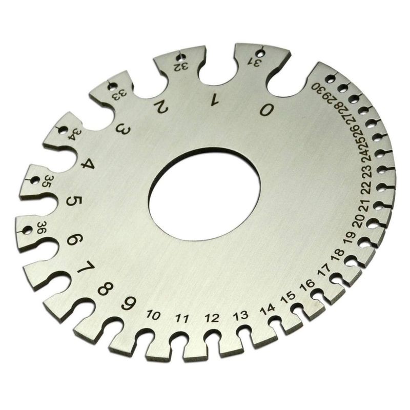 Calibre de alambre RIVERWELD de acero inoxidable para cable redondo