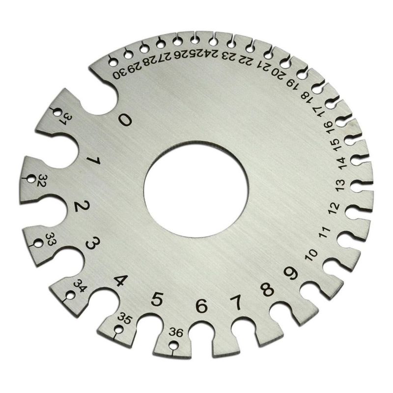 Calibre de alambre RIVERWELD de acero inoxidable para cable redondo