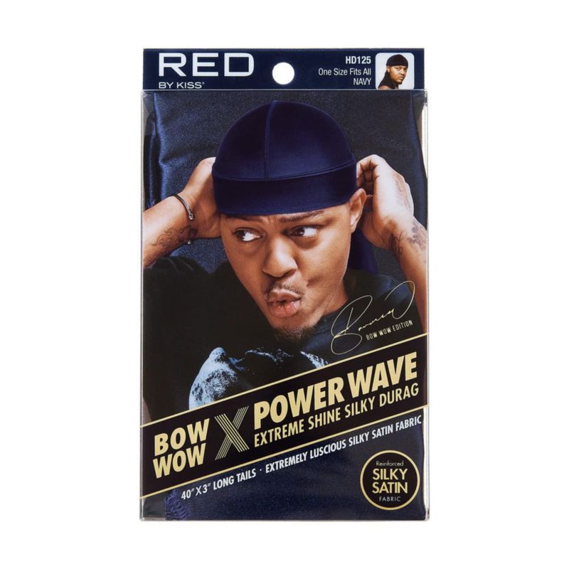 Durag Red by Kiss Sedoso Transpirable Azul Marino con Cola Larga