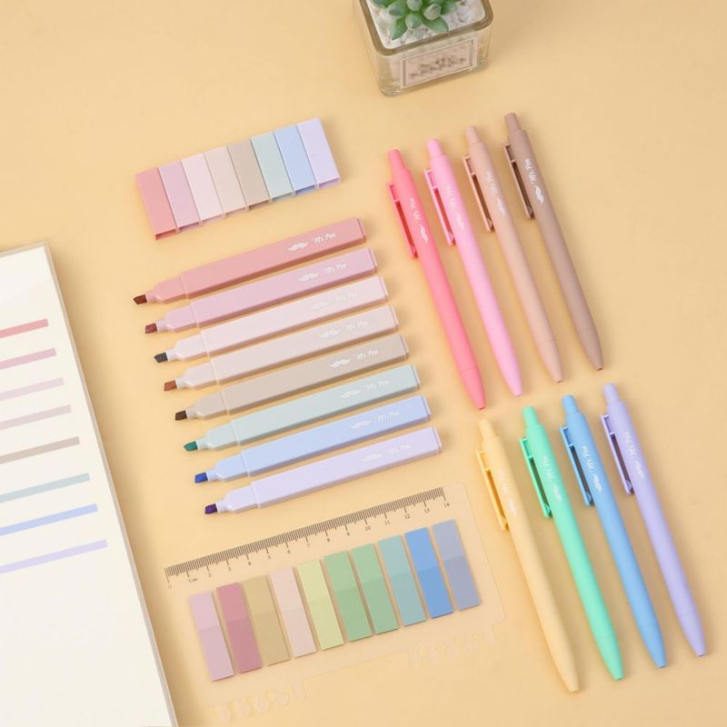 Mr. Pen - Resaltadores Estéticos y Bolígrafos de Gel Juego de 16