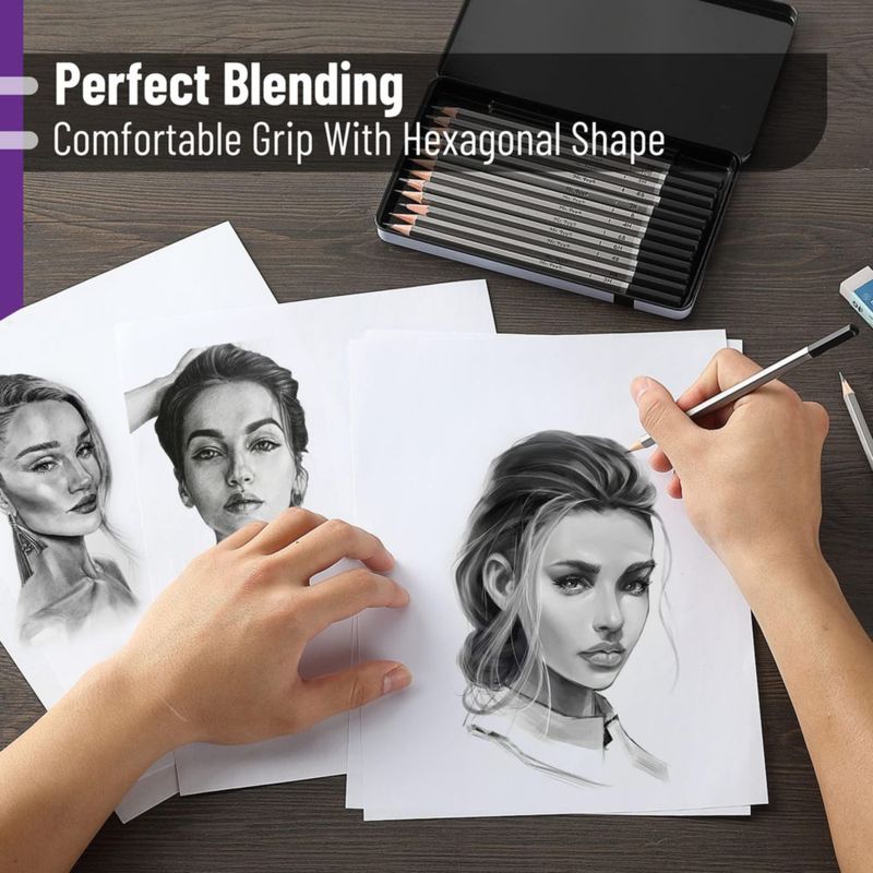 Lápices de dibujo Mr. Pen – Pack de 14 piezas de grafito
