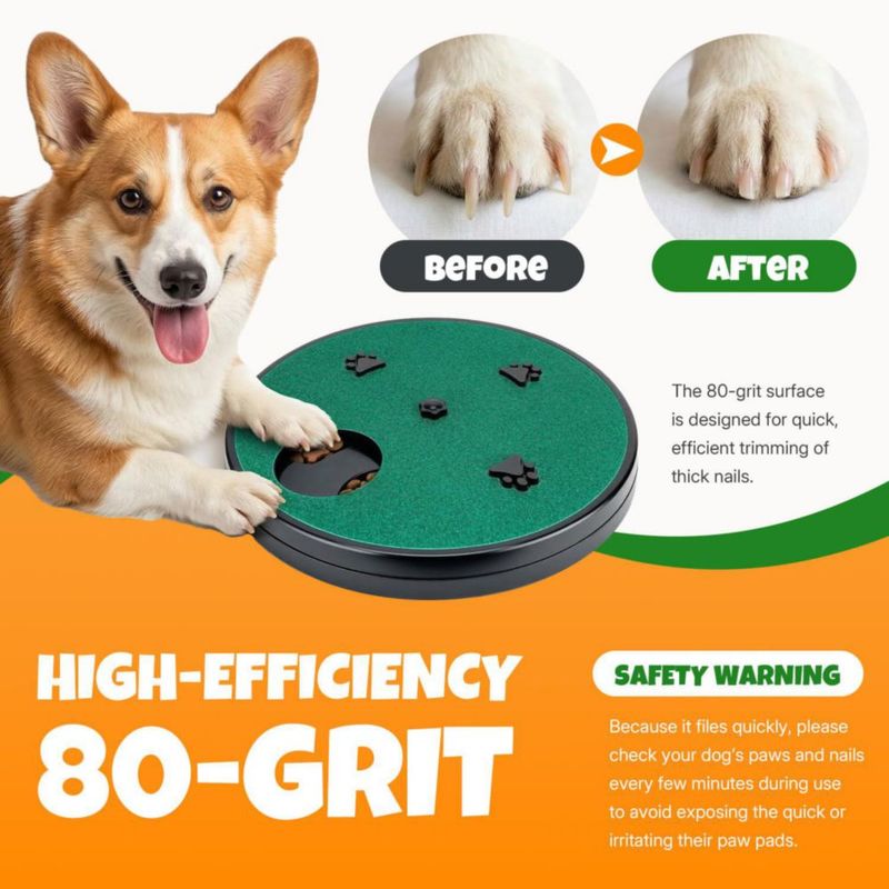 Tabla rascadora para uñas de perro Mcbazel de 33 cm giratoria