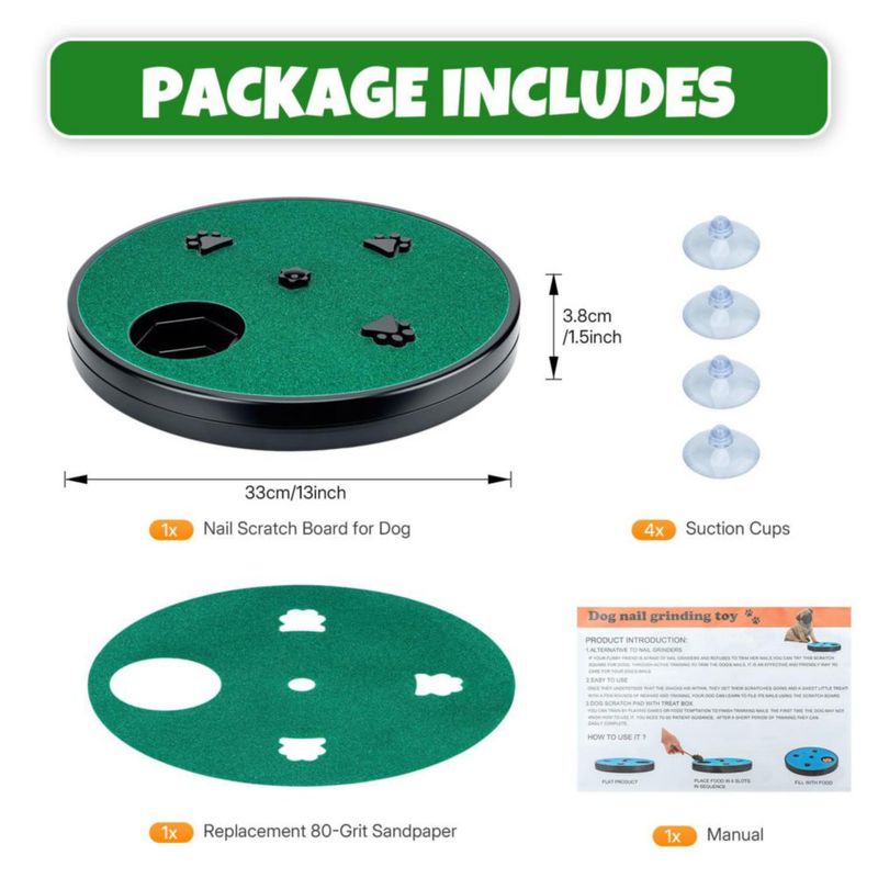 Tabla rascadora para uñas de perro Mcbazel de 33 cm giratoria