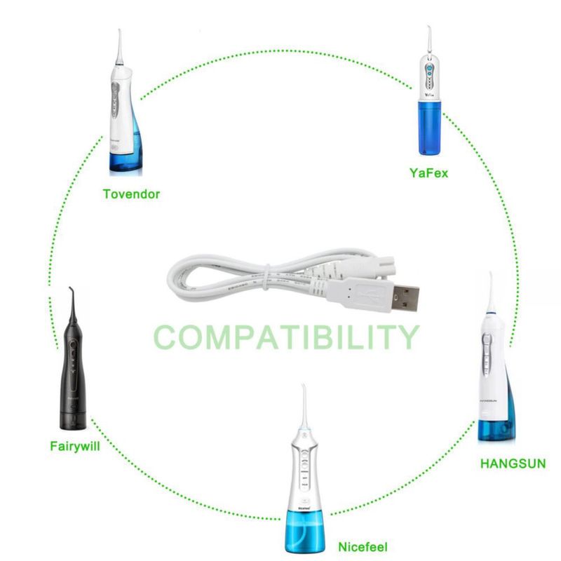 Cable de carga PDEEY para irrigador dental USB paquete de 2