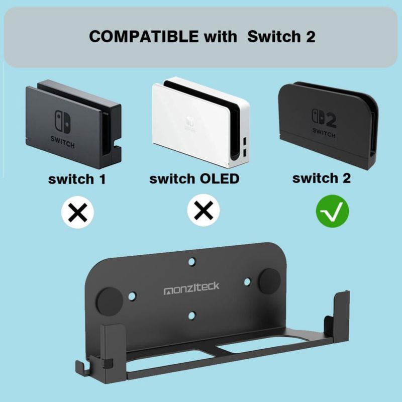 Soporte de TV Monzlteck para Dock Switch 2 Lado Izquierdo Metal
