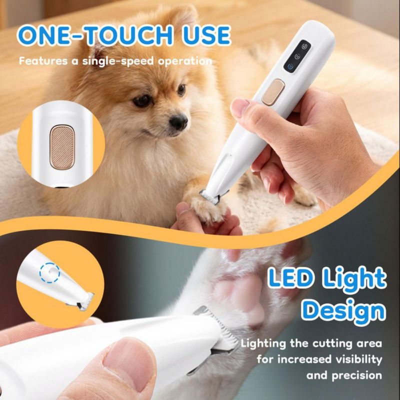 Recortadora de pelo para mascotas Mcbazel impermeable recargable con luz LED