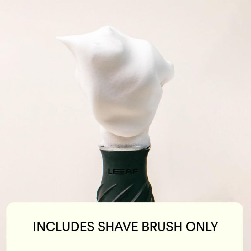 Cepillo de Afeitar Leaf Shave Metálico y de Silicona - Salvia