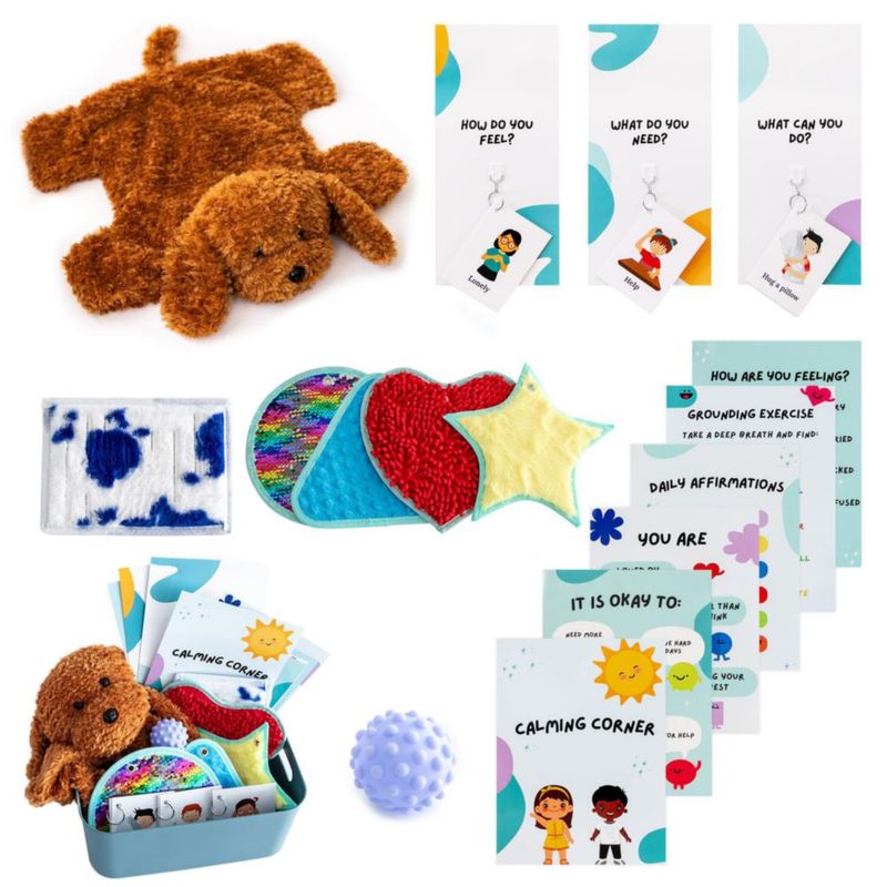 Kit de rincón de la calma ODOXIA con juguetes sensoriales y pósters