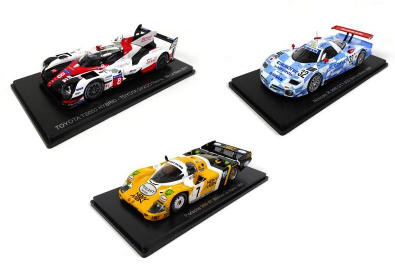 OPO 10 Juego de 3 coches de Le Mans a escala 1:43 – Modelos Spark