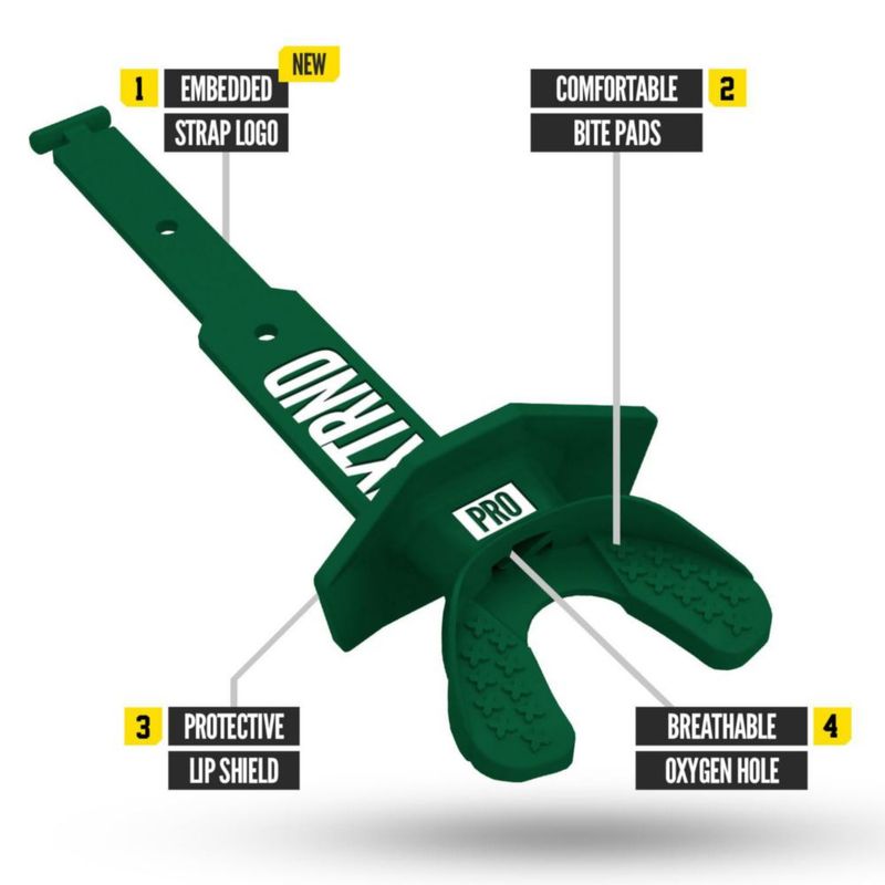 Protector bucal NXT NXTRND Pro con correa permanente verde oscuro
