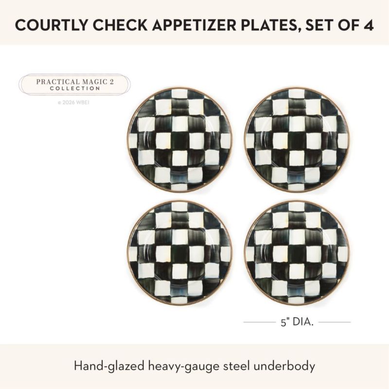 Plato de aperitivos MACKENZIE-CHILDS 13 cm Courtly Check