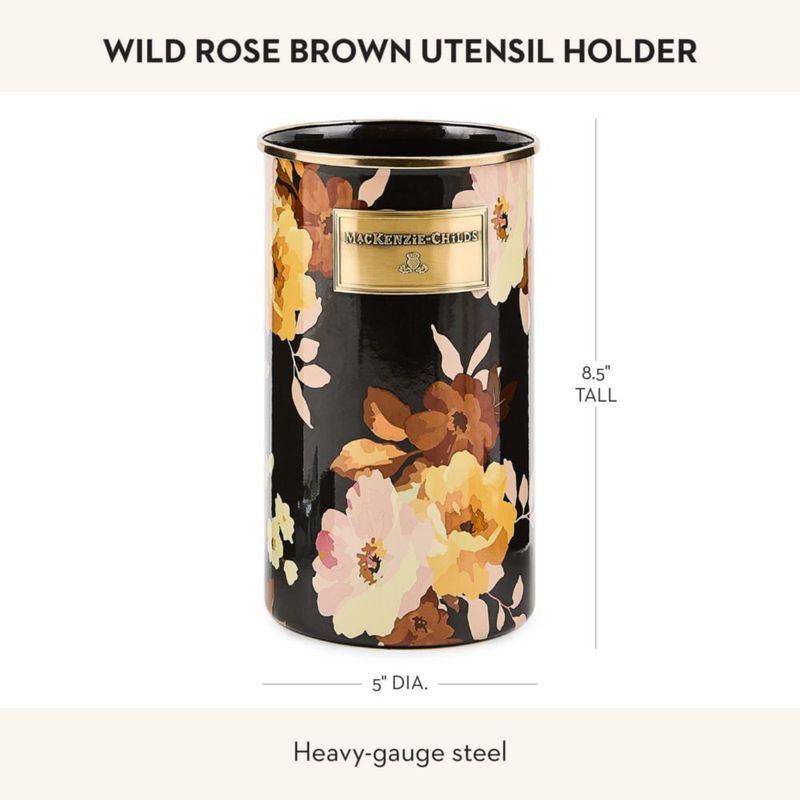 Porta Utensilios MACKENZIE-CHILDS Wild Rose Brown
