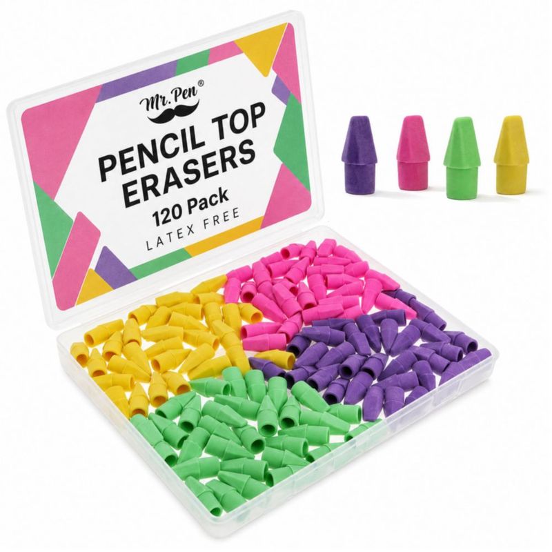 Goma de borrar Mr. Pen 120 unidades sin látex y sin manchas
