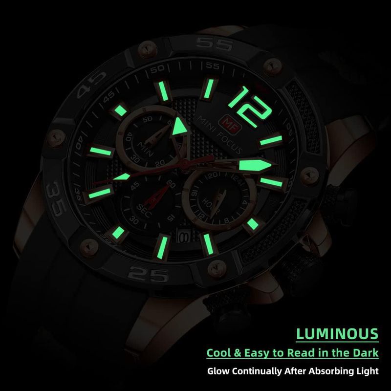 Reloj deportivo MF MINI FOCUS para hombre impermeable con calendario