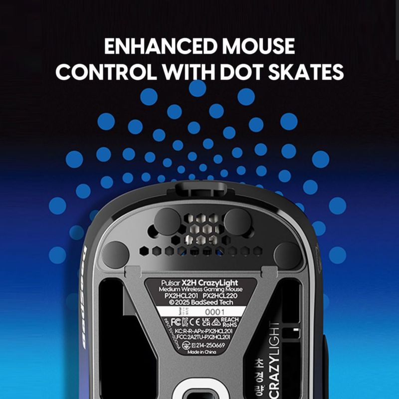 Ratón Gamer Pulsar X2H Inalámbrico Mediano Edición BadSeed