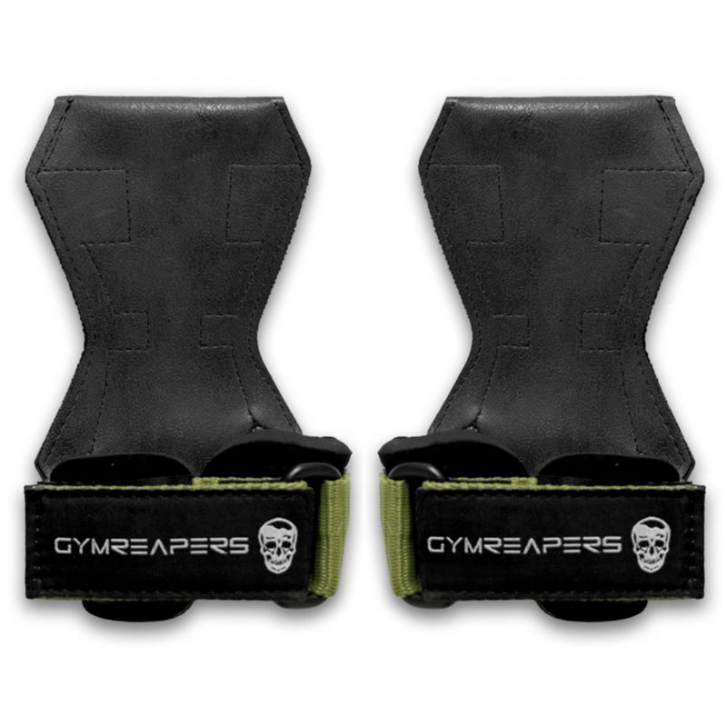 Agarres para levantamiento de pesas Gymreapers con muñequeras de neopreno