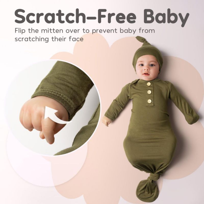 Set de 2 bodies para bebé Noah Baby con nudo y gorro