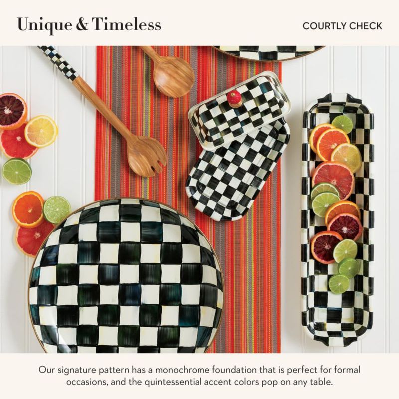 Bol MACKENZIE-CHILDS Courtly Check negro y blanco