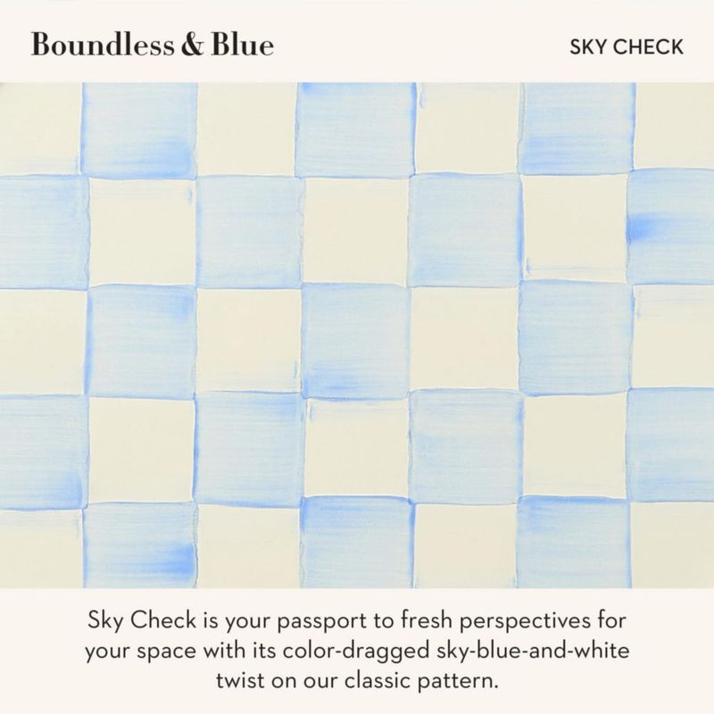 Bandeja Redonda de Esmalte Sky Check de MACKENZIE-CHILDS