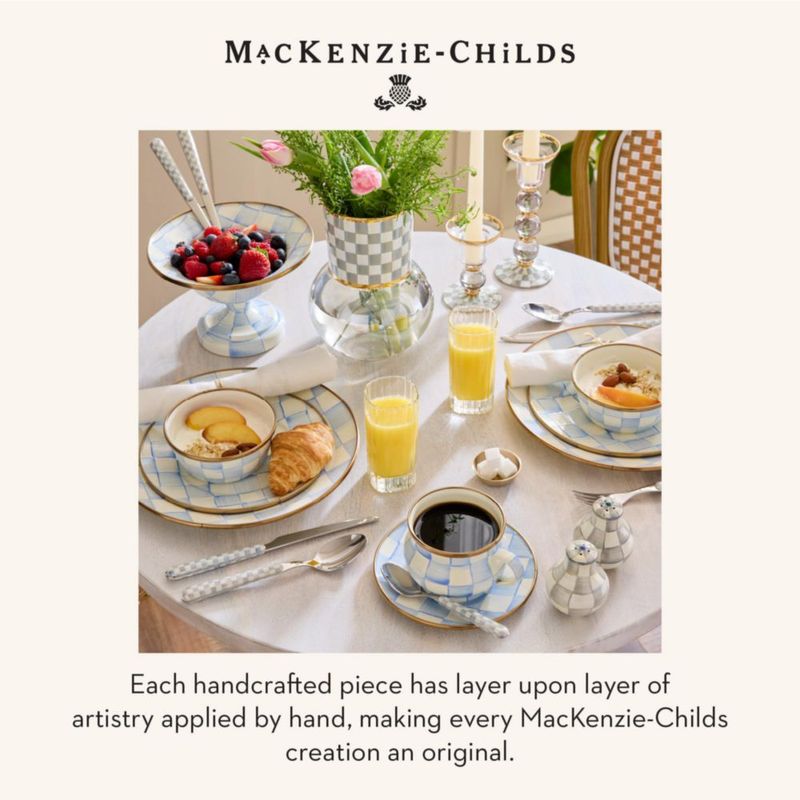 Bandeja Redonda de Esmalte Sky Check de MACKENZIE-CHILDS